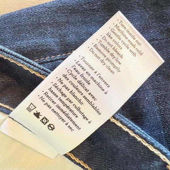 Paige Jimmy Jimmy Skinny Short Dark Wash Distressed Denim Cuffed Size 28 - Picture 5 of 5